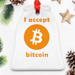 I Accept Bitcoin Bell Ornament (two Sides) by Valentinaart