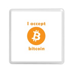 I Accept Bitcoin Memory Card Reader (square)  by Valentinaart