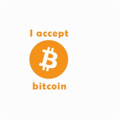 I Accept Bitcoin Small Garden Flag (two Sides) by Valentinaart