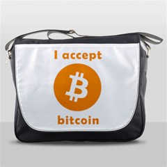 I Accept Bitcoin Messenger Bags by Valentinaart