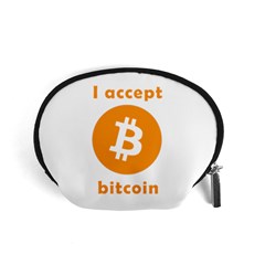 I Accept Bitcoin Accessory Pouches (small)  by Valentinaart