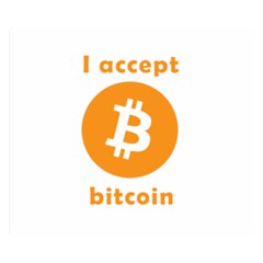 I Accept Bitcoin Double Sided Flano Blanket (small)  by Valentinaart