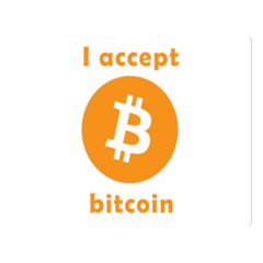 I Accept Bitcoin Double Sided Flano Blanket (large)  by Valentinaart