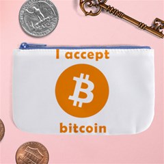 I Accept Bitcoin Large Coin Purse by Valentinaart