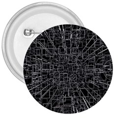 Black Abstract Structure Pattern 3  Buttons by BangZart