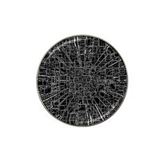 Black Abstract Structure Pattern Hat Clip Ball Marker (10 Pack) by BangZart