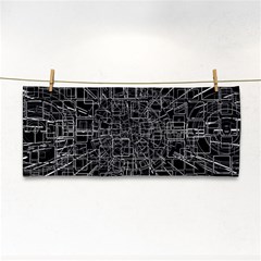 Black Abstract Structure Pattern Cosmetic Storage Cases by BangZart