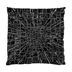 Black Abstract Structure Pattern Standard Cushion Case (one Side) by BangZart