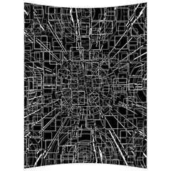 Black Abstract Structure Pattern Back Support Cushion by BangZart