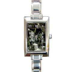 Water Waterfall Nature Splash Flow Rectangle Italian Charm Watch by BangZart