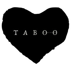 Taboo Large 19  Premium Flano Heart Shape Cushions by Valentinaart