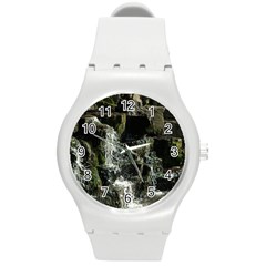 Water Waterfall Nature Splash Flow Round Plastic Sport Watch (m) by BangZart