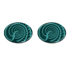 Fractals Form Pattern Abstract Cufflinks (oval) by BangZart