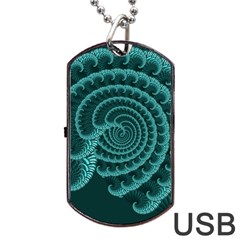 Fractals Form Pattern Abstract Dog Tag Usb Flash (two Sides) by BangZart