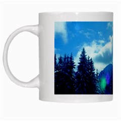 Ski Holidays Landscape Blue White Mugs by BangZart