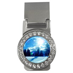 Ski Holidays Landscape Blue Money Clips (cz)  by BangZart