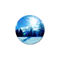 Ski Holidays Landscape Blue Golf Ball Marker (4 Pack) by BangZart