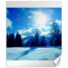 Ski Holidays Landscape Blue Canvas 8  X 10  by BangZart