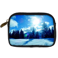 Ski Holidays Landscape Blue Digital Camera Cases by BangZart