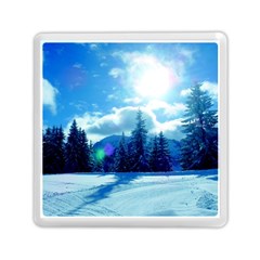 Ski Holidays Landscape Blue Memory Card Reader (square)  by BangZart