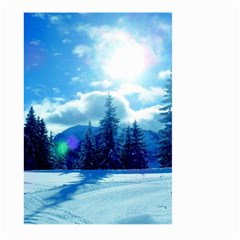 Ski Holidays Landscape Blue Large Garden Flag (two Sides) by BangZart