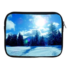 Ski Holidays Landscape Blue Apple Ipad 2/3/4 Zipper Cases by BangZart