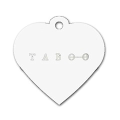 Taboo Dog Tag Heart (one Side) by Valentinaart