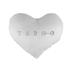 Taboo Standard 16  Premium Heart Shape Cushions by Valentinaart