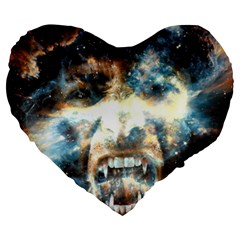 Universe Vampire Star Outer Space Large 19  Premium Heart Shape Cushions by BangZart