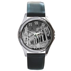 Architecture Parliament Landmark Round Metal Watch by BangZart