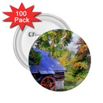 Landscape Blue Shed Scenery Wood 2.25  Buttons (100 pack)  Front