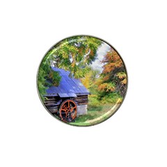 Landscape Blue Shed Scenery Wood Hat Clip Ball Marker (4 Pack) by BangZart