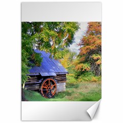 Landscape Blue Shed Scenery Wood Canvas 20  X 30   by BangZart