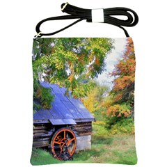 Landscape Blue Shed Scenery Wood Shoulder Sling Bags by BangZart