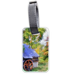 Landscape Blue Shed Scenery Wood Luggage Tags (two Sides) by BangZart