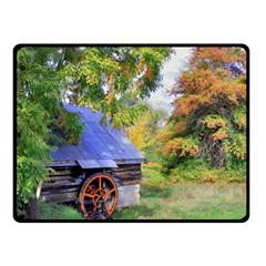 Landscape Blue Shed Scenery Wood Double Sided Fleece Blanket (small)  by BangZart