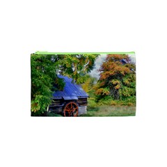 Landscape Blue Shed Scenery Wood Cosmetic Bag (xs) by BangZart