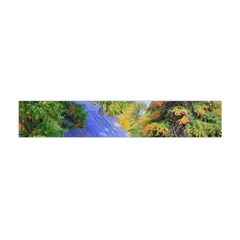 Landscape Blue Shed Scenery Wood Flano Scarf (mini) by BangZart