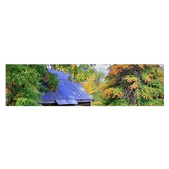 Landscape Blue Shed Scenery Wood Satin Scarf (oblong) by BangZart