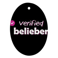 Verified Belieber Ornament (oval) by Valentinaart