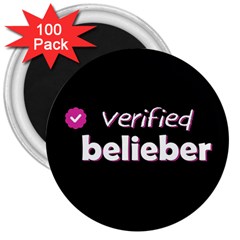 Verified Belieber 3  Magnets (100 Pack) by Valentinaart