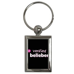 Verified Belieber Key Chains (rectangle)  by Valentinaart