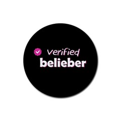 Verified Belieber Rubber Coaster (round)  by Valentinaart