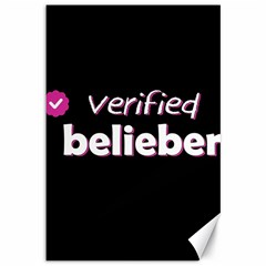 Verified Belieber Canvas 12  X 18   by Valentinaart