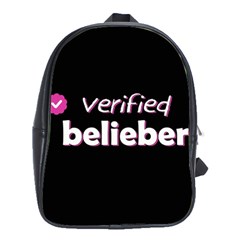 Verified Belieber School Bag (large) by Valentinaart