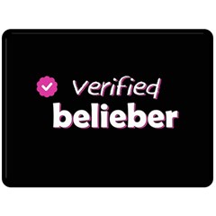 Verified Belieber Fleece Blanket (large)  by Valentinaart