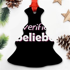 Verified Belieber Christmas Tree Ornament (two Sides) by Valentinaart