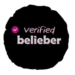 Verified Belieber Large 18  Premium Round Cushions by Valentinaart