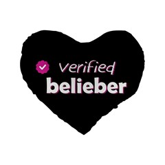 Verified Belieber Standard 16  Premium Heart Shape Cushions by Valentinaart