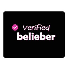 Verified Belieber Double Sided Fleece Blanket (small)  by Valentinaart